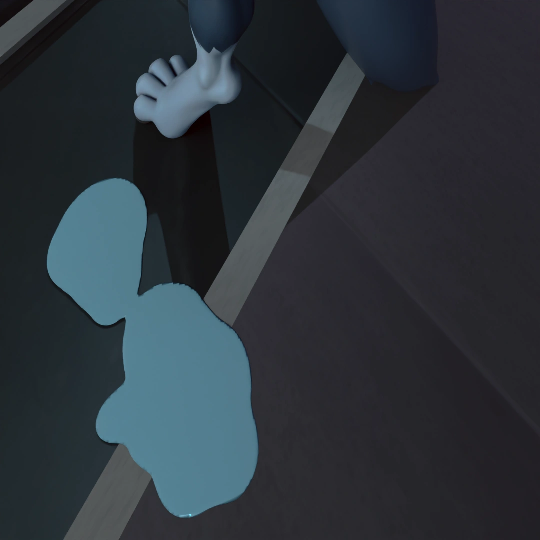Puddles from different painted receiver areas — Wide painted area